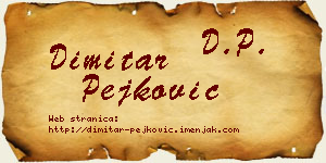 Dimitar Pejković vizit kartica